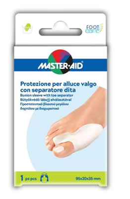 PROTEZIONE MASTER-AID FOOTCARE PER ALLUCE VALGO CON SEPARATORE DITA INTEGRATO 1 PEZZO D9