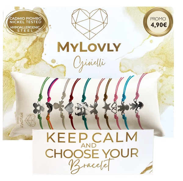 MYLOVLY GIOIELLI FUNNY LOVE BRACCIALE ANGELO CON CORDINO COLORATO