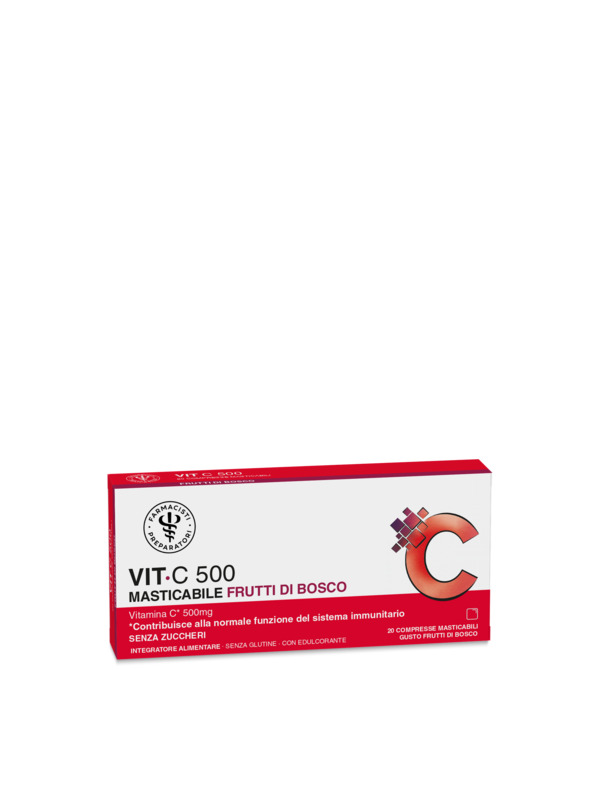 LFP VIT C 500 MASTICABILE FRUTTI ROSSI 20 COMPRESSE MASTICABILI DA 1,65 G
